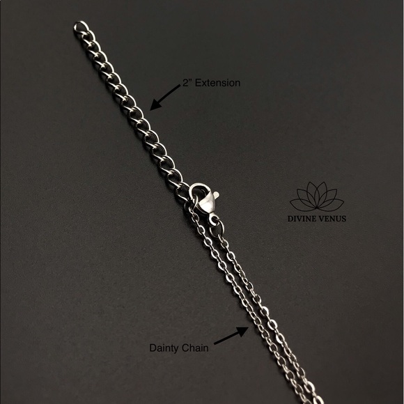 Clear Quartz Necklace • Stainless Steel • Medium - Picture 7 of 7